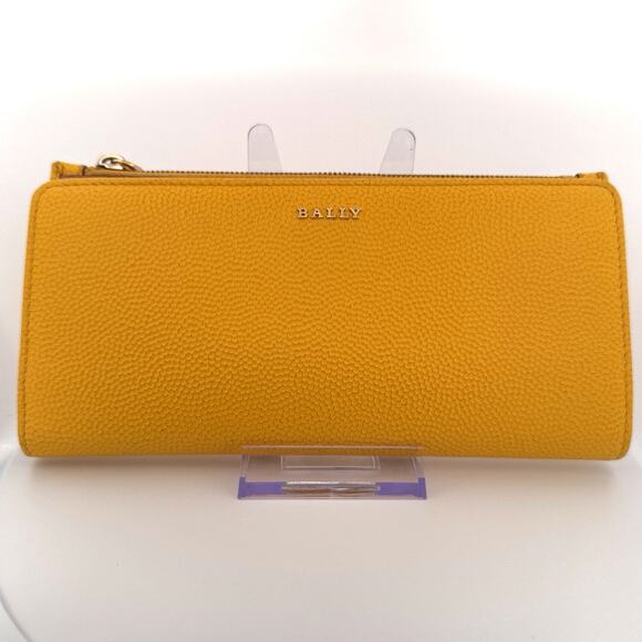 Bally Yellow Leather Continental Wallet with Box - Picture 1 of 3